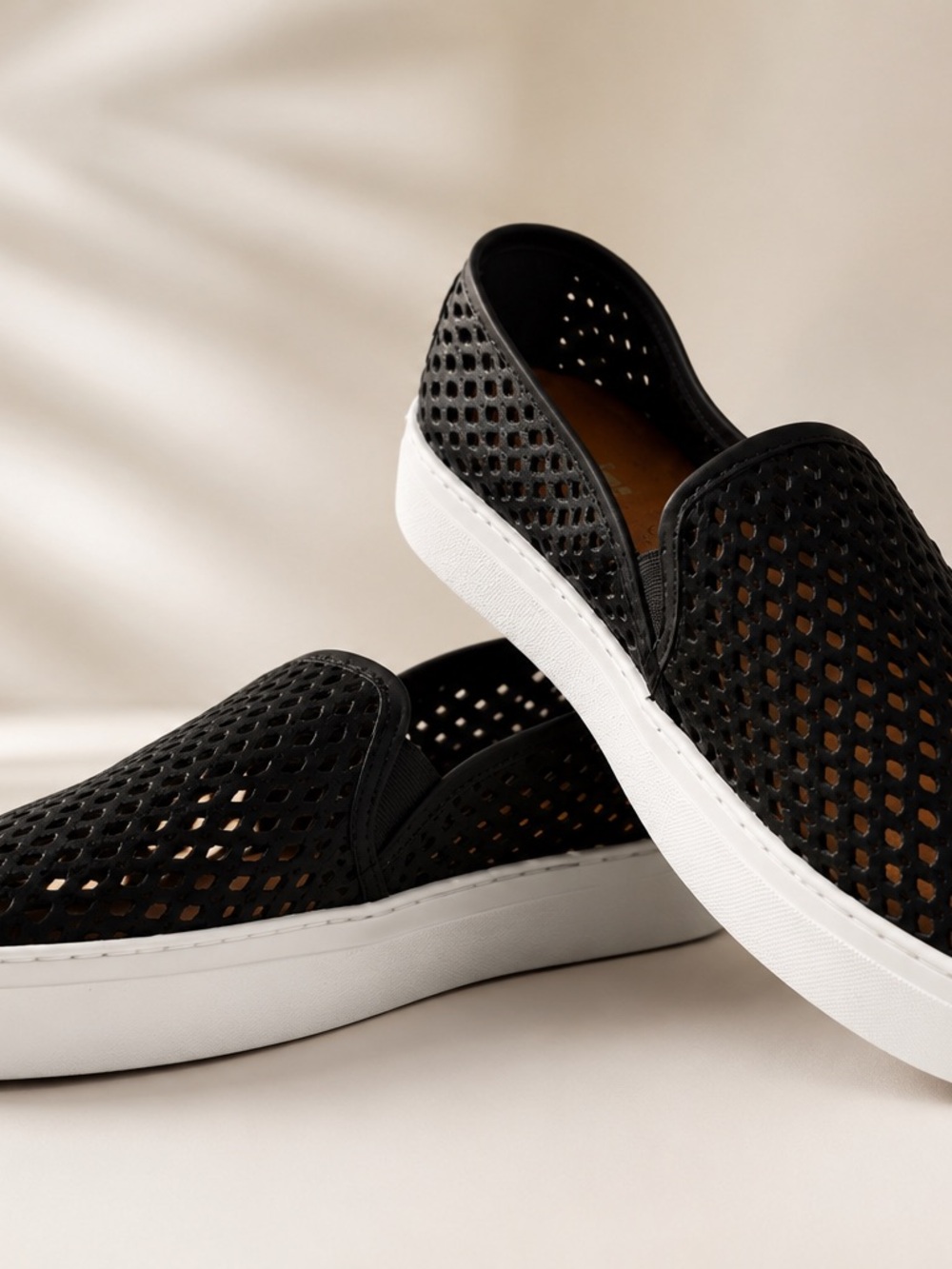 Jibs Black Perforated Slip-Ons Size 7 NWT